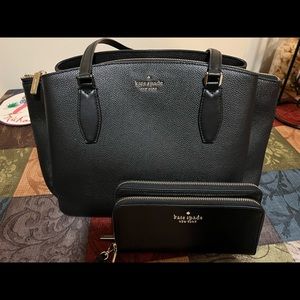 Black Kate Spade Matching Satchel & Wallet